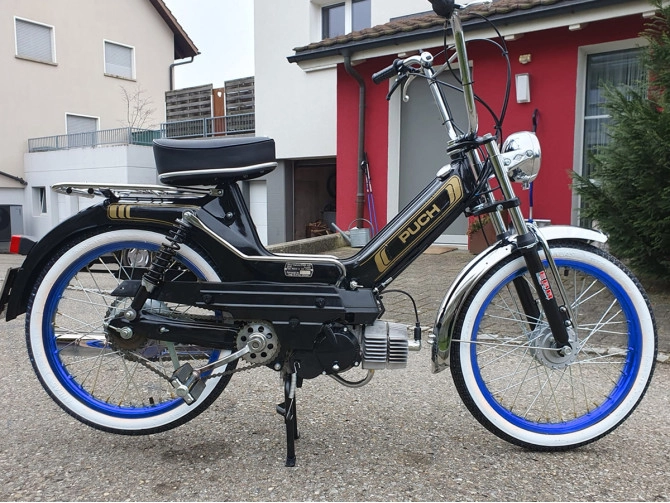 Puch Rigida Alu Spoke Wheel Set X Blue Anodised