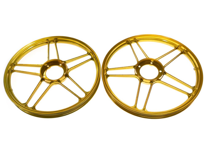 17 inch Grimeca stervelg 17x1.35 Puch Maxi candy goud set product