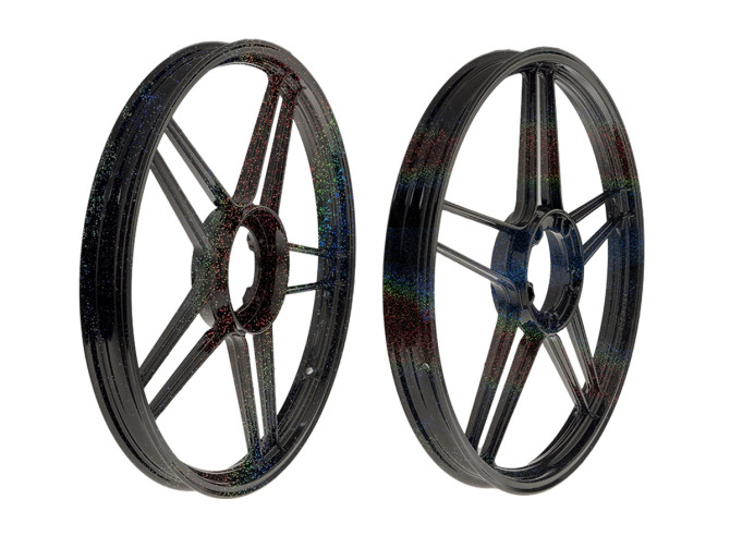 17 inch Grimeca stervelg 17x1.35 Puch Maxi *Exclusive* Universe black - zwart (set) product