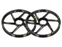 17 inch Fast Arrow Sport-1 5 star wheel 17x1.35 Puch Maxi *Exclusive* black with gold leaf (set)