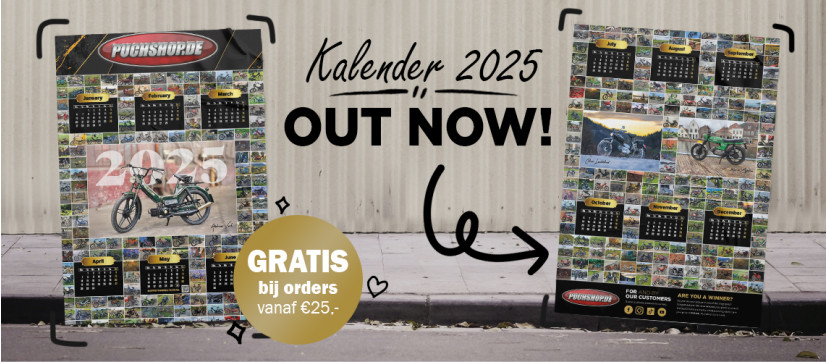 Gratis Puchshop kalender 2025 bij bestellingen vanaf €25,-