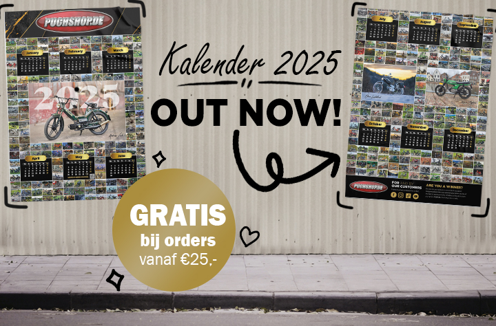 Gratis Puchshop kalender 2025 bij bestellingen vanaf €25,-