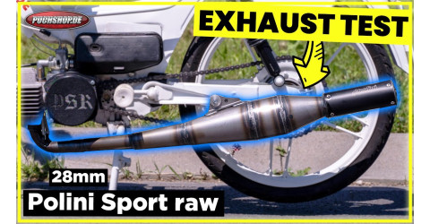 Puch Maxi / E50 exhaust 28mm Polini Sport raw