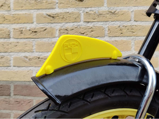 Front fender plate with Puch Logo model "sport" yellow  product