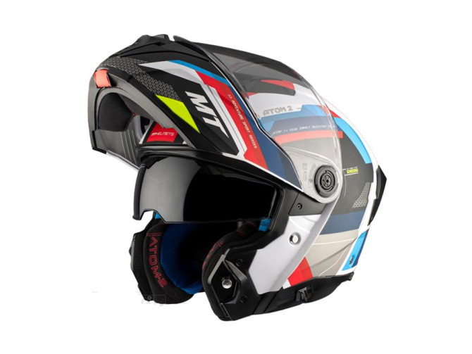 Helmet MT Atom 2 SV system bast matt blue / red (S - XXL) product