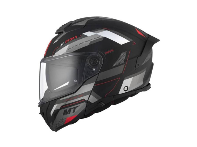 Helmet MT Atom 2 SV system bast matt black / red (S - XXL) product