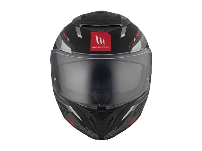 Helmet MT Atom 2 SV system bast matt black / red (S - XXL) product