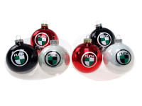 Christmas ball ornament with Puch logo set