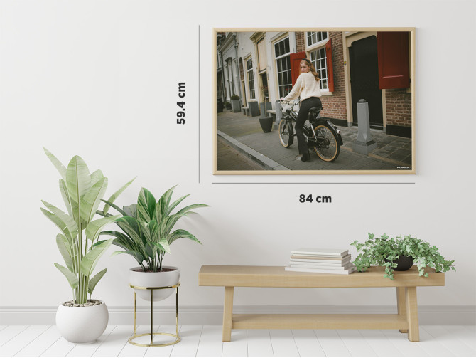 Poster "Lady with Puch MV50" A1 (59,4x84cm) product