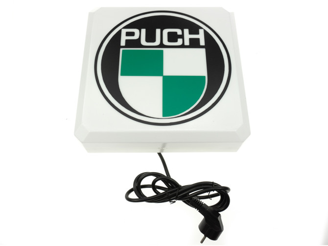 Lichtreclame bak vierkant Puch logo rond product