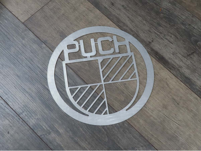 Puch logo aluminium 30cm product