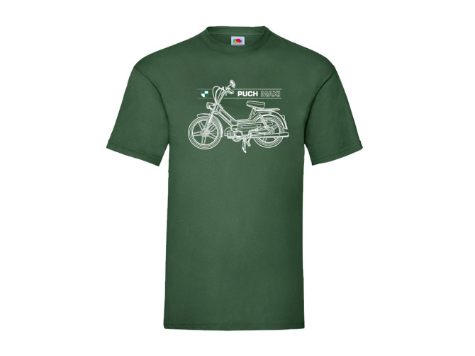 T-shirt Puch Maxi S Retro line art Grün (S-XXL) product