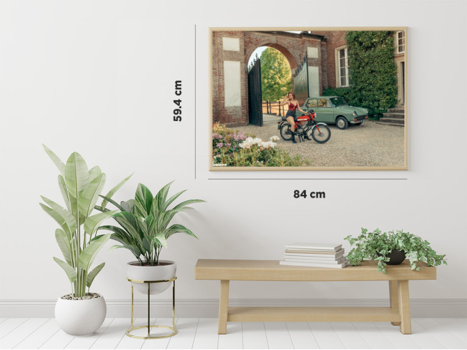 A1 poster met Puch M50 & DAF Daffodil oldtimer uit 1964 product