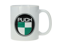 Drinkbeker mok wit met Puch logo 300ml