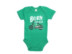 Puch Romper Baby "Born to Ride" Green 0-3 Months