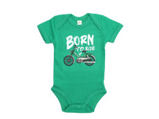 Puch Strampler Baby "Born to Ride" Grün 0-3 Monate