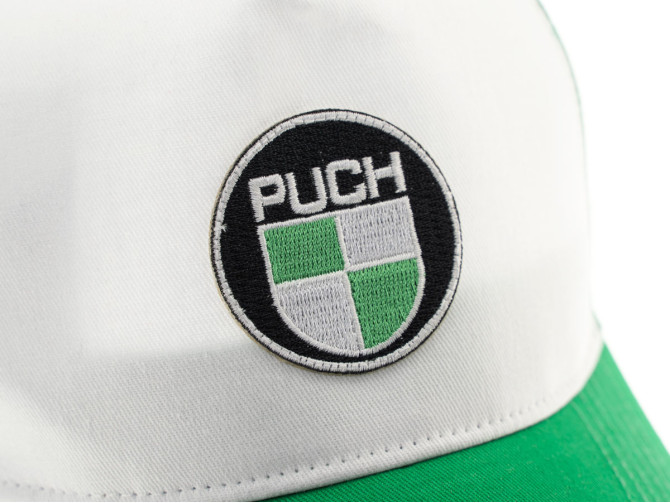 Pet truckers cap met Puch logo Patch groen / wit  product