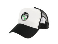 Cap trucker with Puch logo patch black / white