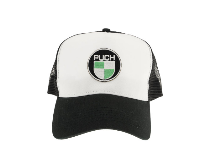 Pet truckers cap met Puch logo Patch zwart / wit product