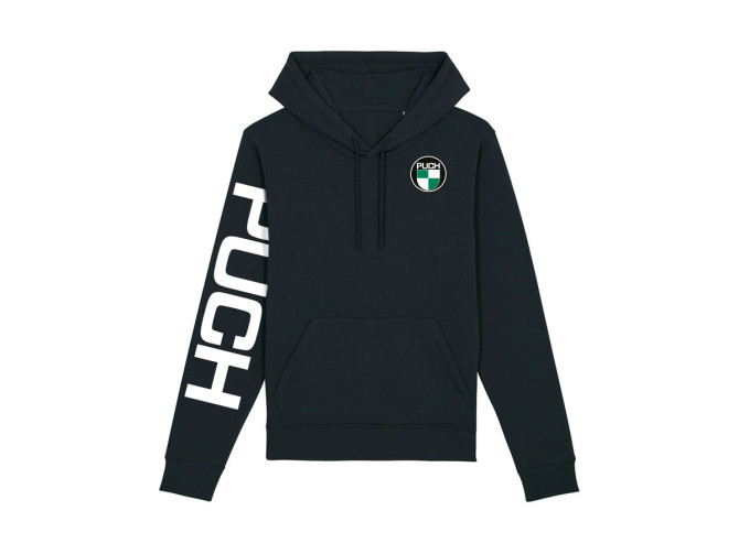 Hoodie Kapuzenpullover Puch Logo und Ärmeldruck Schwarz (S-XXXL) product