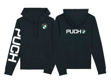 Hoodie Puch logo en mouwbedrukking zwart (S-XXXL)