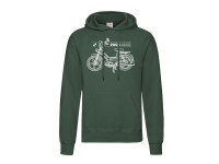 Hoodie Puch Maxi S Retro line art green (S-XXL)