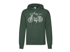 Hoodie Puch Maxi S Retro line art green (S-XXL)