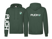 Hoodie Puch logo en mouwbedrukking groen (S-XXXL)