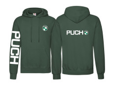 Hoodie Puch logo en mouwbedrukking groen (S-XXXL)