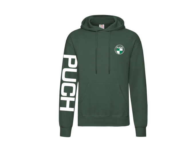 Hoodie Puch logo en mouwbedrukking groen (S-XXXL) product