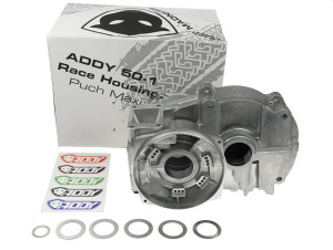 Puch Maxi E50 pedal start 4-bearing ADDY 50-1 A race engine case 2.0 with reed valve intake by AMPP