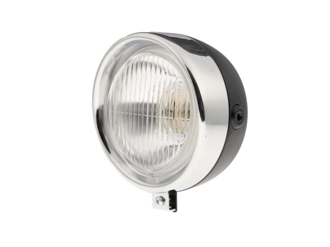 Koplamp rond 130mm classic zwart met chroom  product