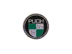 Transfer sticker Puch logo rond 50mm 80's retro glitter