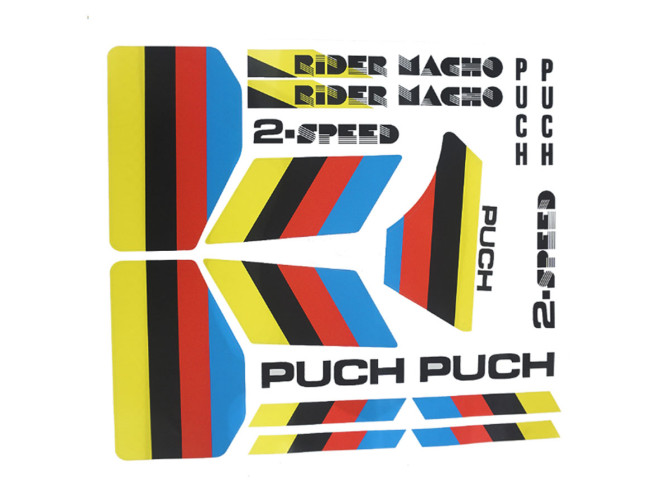 Aufkleberset Puch Rider Macho 2-Speed Weiß product