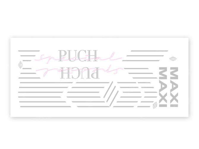 Stickerset Puch Maxi Special zilver main