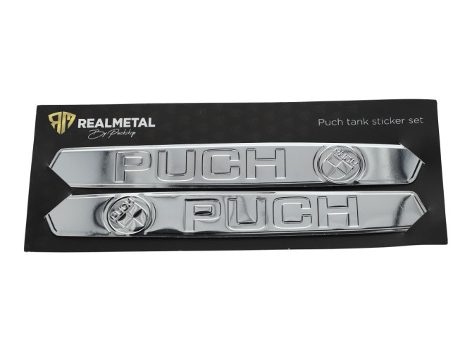 RealMetal® Puch Maxi Tank sticker set Chrome color 2024 Edition product