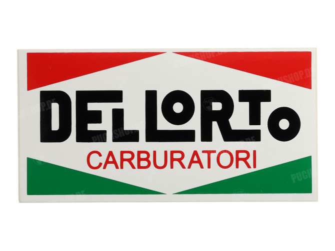 Sticker Dellorto Carburatori groot 63x122mm universeel main