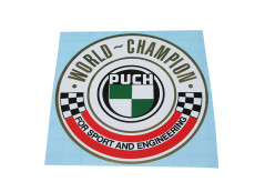 Transfer sticker Puch World Champion round 50mm