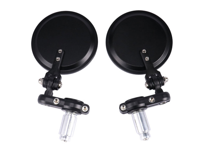 Mirror set bar-end version round black foldable product