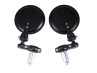 Mirror set bar-end version round black foldable thumb extra