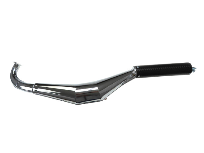 Exhaust Puch Maxi / E50 28mm Simonini chrome carbon silencer product