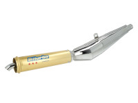 Exhaust silencer 28mm Biturbo Gold chrome universal 