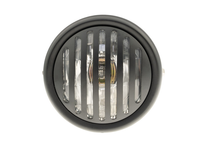 Headlight round 165mm halogen 12V 35W matt black with grill product