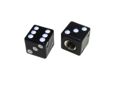 Valve caps set dice black