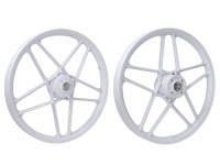 17 inch Fast Arrow Grimeca 5 star wheel 17x1.35 Hercules Prima white (set)